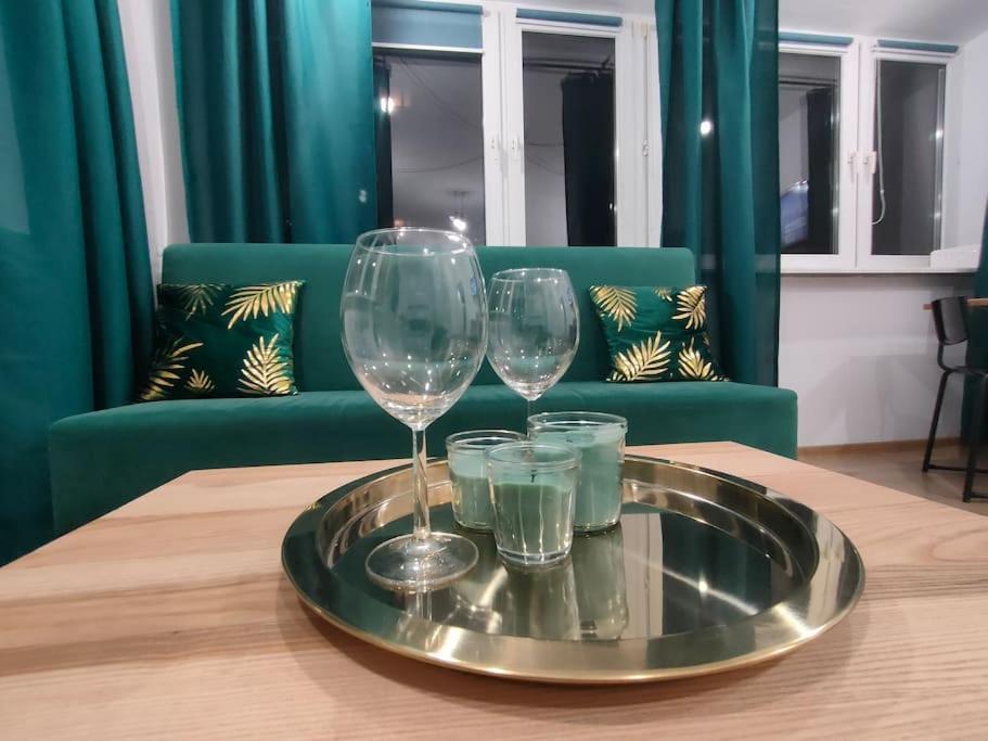 Ferienwohnung Apartament Szmaragdowy Centrum Warschau Exterior foto